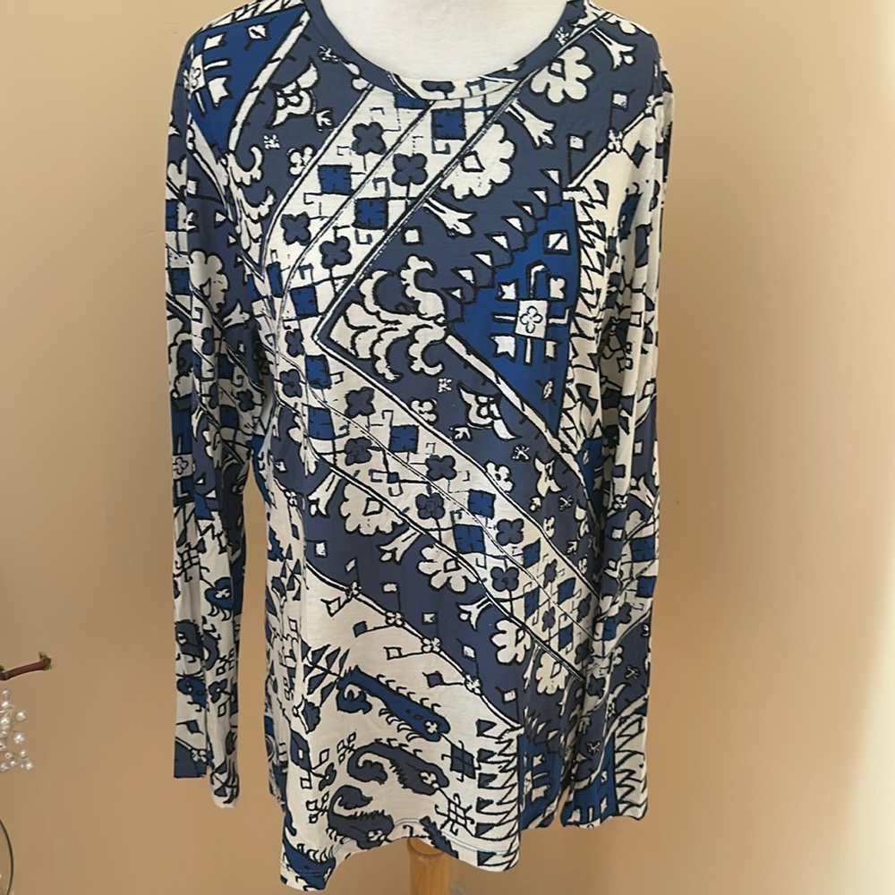 Tory Burch multi color blouse. New.
